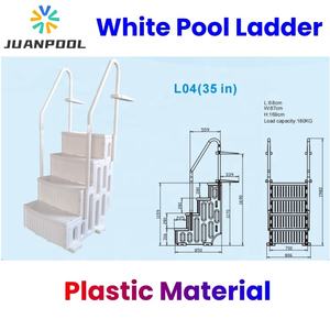Échelle <span class=keywords><strong>de</strong></span> <span class=keywords><strong>piscine</strong></span> blanche à 4 marches en PVC, toboggan <span class=keywords><strong>de</strong></span> <span class=keywords><strong>piscine</strong></span> en plastique, échelle pour quai <span class=keywords><strong>de</strong></span> <span class=keywords><strong>piscine</strong></span> gonflable - Product Image 2