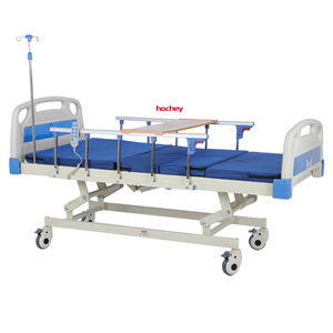 HOCHEY MEDICAL propose un lit <span class=keywords><strong>médical</strong></span> à prix super bas avec trois fonctions et un sommier perforé rayé. - Product Image 1