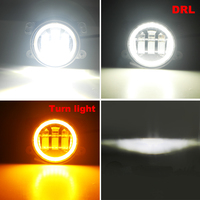 LOYO Nouveau prix d'usine, phare antibrouillard LED rond de 4 pouces, anneau halo LED, phare antibrouillard à œil d'ange pour Jeep