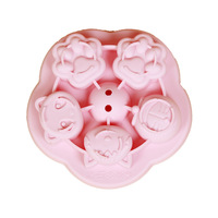 Nette Silikon formen Spaß Backform DIY Werkzeug für Babynahrung Hund behandelt Schokoladen gebäck Gelee Dessert gedämpfte Kuchen handgemachte Seife