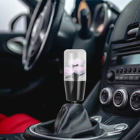 Tuas Persneling Gaya JDM Kristal Bening Bunga Mawar Asli 100mm Shifter Kustom Pabrik untuk Mobil Universal