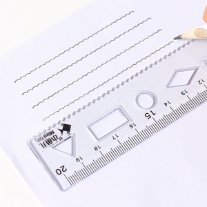 Cartoon 20Cm Flexibele Pvc Liniaal Set Geometrische Plastic Wiskunde Tools Voor Scholieren - Product Image 3