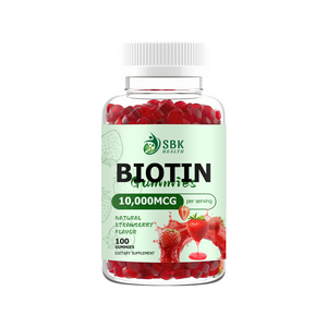 Customized Packaging Hair Growth Supplements Vegan Biotin Gummies 10000mcg Hair Skin Nails <b>Gummy</b> <b>Candy</b> Adults Beauty Products - Product Image 1