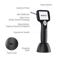Otoscope numérique électronique intelligent portable BESDATA, appareil de base avec écran LCD de 3 pouces, alimenté par piles, pour les oreilles, le nez et la gorge