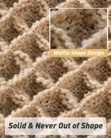 Tapis de bain en polyester style ferme à texture gaufrée, bord à franges, antidérapant, absorbant l'eau, lavable, pour usage domestique et hôtelier, vente en gros