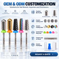 YAQIN Embout de ponceuse à ongles en carbure de tungstène 5-en-1 à tête arrondie, 3/32 pouces, OEM ODM, Vente en gros personnalisée