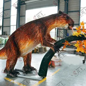 Künstliches Tiermodell Hohe Simulation Prä historische Tiers tatue Großes Megather ium modell Zum Verkauf