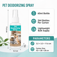 Spray Desodorante para Mascotas de Marca Privada al por Mayor, Spray Refrescante para el Cuidado de Mascotas OEM para Distribuidores de Marcas de Mascotas