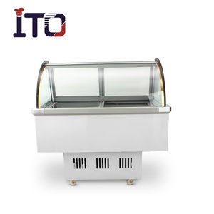 Nhà Máy Tùy Biến Thiết Bị Làm Lạnh Gelato <span class=keywords><strong>Showcase</strong></span> Tủ Ice Cream Hiển Thị Tủ Đông - Product Image 5