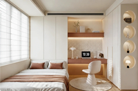 Lit en bois moderne avec fonction de rangement, ensemble de meubles de chambre à coucher, style minimaliste, lit double, mobilier de chambre à coucher