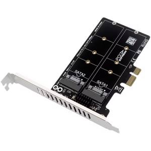 PH 58 M.2 untuk SATA ke PCIE Dual Bay Array Adapter Card RAID ekspansi JMB582 Chipset produk dalam stok - Product Image 4