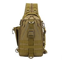 Sac à dos tactique de pêche camouflage avec porte-canne, léger, imperméable, en nylon et polyester, doublure en résine, fermeture éclair en maille, 21L, pour l'extérieur