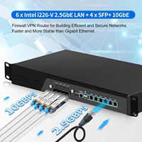 CWWK B660 1U Firewall Appliance Core I3-12100 4x10GbE SFP+ X710 6x2.5GbE I226V LAN DDR4 SSD NVMe OPNsense Network 19'' Rackmount