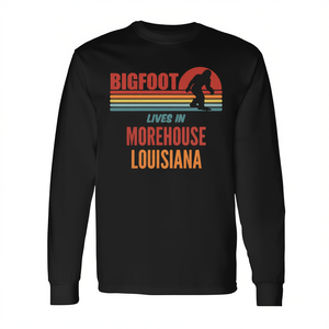 Maglietta a maniche lunghe Bigfoot Lives In Morehouse Louisiana - Product Image 2