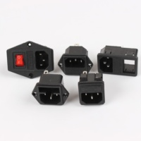 Prise de connecteur d'alimentation ca IEC C14 avec fusible et interrupteur pour connecteur d'adaptateur mâle de machine industrielle