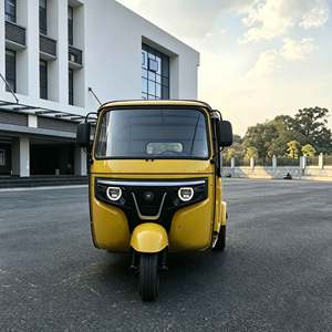 Tuk-tuk <span class=keywords><strong>Taxi</strong></span> Giallo Resistente per il Commercio Transfrontaliero con Batterie a Lunga Durata e Ampio Spazio Interno - Product Image 1