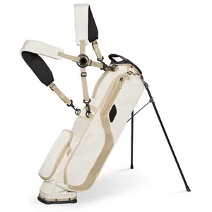 彩色高尔夫球架包4路顶部分隔器符合人体工程学，带支架6个口袋、单表带、雨罩