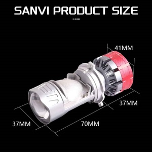 Sanvi New P100 Mini <b>H4</b> Led Projector Lens Headlight for 12V Car Lamp Lighting System - Product Image 6