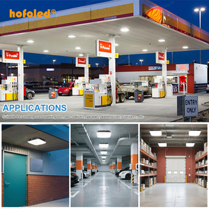 Lumière de station-service super lumineuse, lumière de plafond LED <span class=keywords><strong>pour</strong></span> abri de voiture, éclairage extérieur en aluminium, <span class=keywords><strong>lampe</strong></span> de canopée LED 80W <span class=keywords><strong>pour</strong></span> station-service, garage - Product Image 6