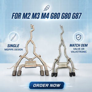 BMW G80 G81 G82 G83 M3 M4 M2 G87 3.0T S58 için CSZ Paslanmaz Çelik Valvetronic Egzoz (Midpipe Catback) STOKTA - Şiddetle Tavsiye Edilir - Product Image 1
