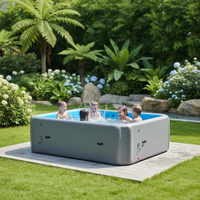 Piscine gonflable en PVC sur mesure de grande capacité, forme rectangulaire 3x2x1m, épaisseur 20cm, pour les fêtes en famille, pour les enfants et les adultes