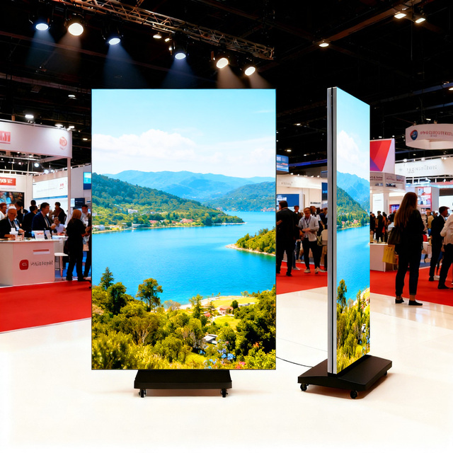 High Resolution Foldable LED Poster Display Screen IP65 Waterproof with Animation for Commercial Use in Exhibition