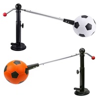 Dispositif d'entraînement au toucher du ballon à ventouse en fer/PU, rotation à 360 degrés, noir, blanc, orange, pour l'entraînement aux compétences de dribble au football