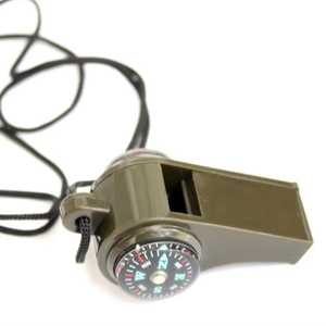 Nuovo Fischietto Multifunzionale da Esterno ad Alto Volume, Fischietto di Sopravvivenza con Bussola e Termometro Tre-in-Uno in Plastica - Product Image 1