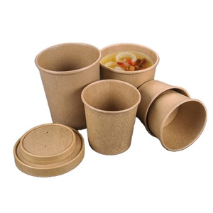 kraft paper container for food & hot food paper box paper soup cup