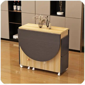 Nhà bếp nhỏ căn hộ không gian ăn uống hiện đại nhỏ gọn mở rộng lá có thể gập lại bàn ăn với ngăn kéo lưu trữ - Product Image 2