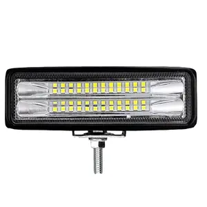 JHS kualitas tinggi strobo 6 inci 72w 24 Led lampu kerja suku cadang otomatis Led Bar peringatan lampu Flash 12v lampu kerja led isi ulang