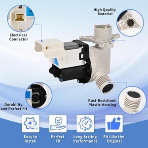 Ensemble de pompe de vidange pour machine à laver, 5304524452, pour Frigidaire Electric 110 V, en plastique durable - Product Image 3