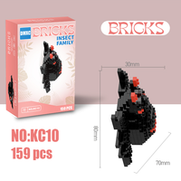 Juego de Bloques de Construcción de Plástico ABS con Diseño de Mariposa e Insecto, Juguete Educativo para Mayores de 4 Años, Juego de Construcción para Padres e Hijos, 40 Piezas