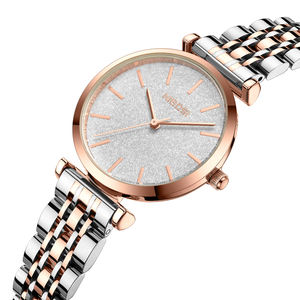 Montre analogique à quartz pour femme, boîtier en alliage, bracelet en acier inoxydable, or rose, résistante à l'eau, élégante, cadeau idéal - Product Image 2