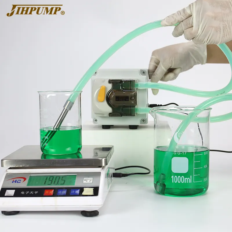 JIHPUMP piccola macchina di riempimento per dosaggio chimico ad alto flusso pompa per tubo flessibile industriale pompa peristaltica per trasferimento di liquidi