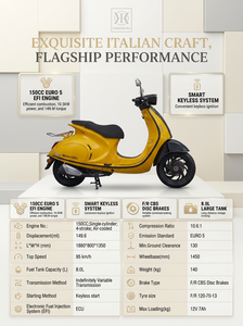 <span class=keywords><strong>Scooter</strong></span> à essence 150CC certifié EEC EURO 5, 4 temps, refroidissement par air, avec frein à disque CBS, directement de l'usine - Product Image 3