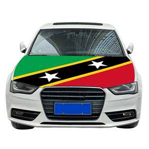 Vente en gros 120x150cm Housse de capot de voiture style fanion Saint-Kitts-et-Nevis Résistante à l'usure et durable Housse de capot moteur - Product Image 2