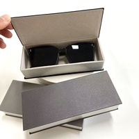 Étui à lunettes en cuir PU avec logo personnalisé, étui rigide rectangulaire pour lunettes, grande capacité, étui de rangement portable pour lunettes de vue