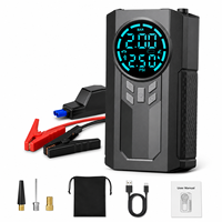Portable 2-in-1 Car Jump Starter & Digital Tire Inflator, Emergency Battery Booster Air Compressor with Power Bank & LED Light