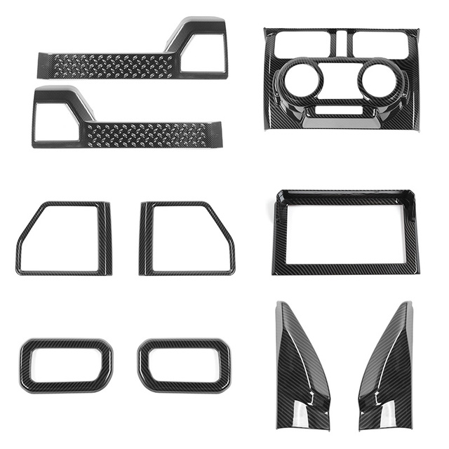 Car Interior Accessories for Suzuki Jimny 2019 2020 2021 2022 2023 2024 Gear Panel Steer Wheel Door Kit Dashboard Carbon Fiber