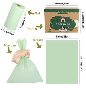 Juicepet, fabricant d'accessoires pour animaux de compagnie, 20 rouleaux de sacs à déjections canines de couleur unie avec distributeur, sacs à déjections canines portables, étanches et personnalisés - Product Image 2