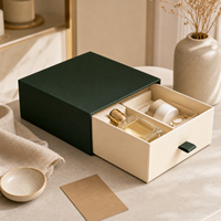 Boîte cadeau rigide de luxe personnalisée en carton avec tiroir coulissant et insert pour bijoux, parfums, cosmétiques et coffrets cadeaux