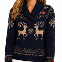 Pull en tricot personnalisé pour femme, pull à manches longues et coupe ajustée, haut chaud pour l'automne et l'hiver