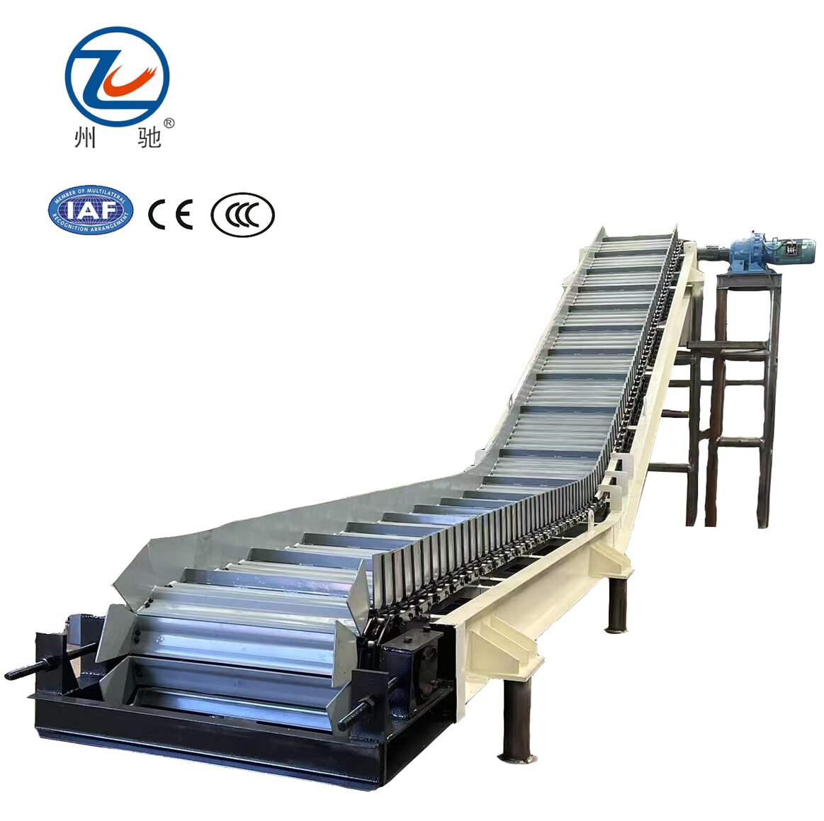 High-Temperature Resistant Double-Arc Design Chain Plate Conveyor Leak-Proof Metal Part Handling for Energy Mineral Equipments