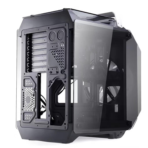 Lovingcool ATX Tower custodia per <span class=keywords><strong>Computer</strong></span> da gioco in vetro temperato a 4 lati Mid Tower <span class=keywords><strong>CPU</strong></span> Cabinet <span class=keywords><strong>Gaming</strong></span> PC RGB custodia Desktop con ventola ARGB - Product Image 3