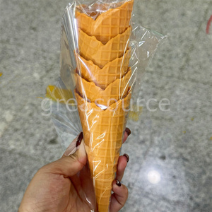 Simulation Ice Cream Crispy Cone Model Realistic Waffle Hollow Fake Food Photo Prop Display Decoration Dessert Shop Pvc Plastic - Product Image 2