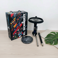 Chicha DJ El Bomber noire de qualité supérieure au design moderne, ensemble de chicha russe en acier inoxydable