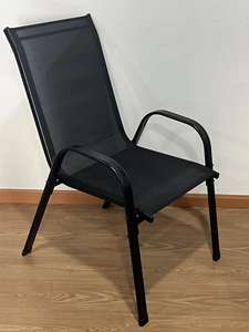 Silla de Jardín Apilable de Acero Galvanizado con Respaldo Alto para Patio Exterior, Estructura de Acero Galvanizado, Tapicería de Tela <span class=keywords><strong>2x1</strong></span> - Product Image 2