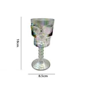 Tasse à café en plastique 3D squelette colorée personnalisée pour fête d'Halloween, réutilisable, style classique, impression typographique, vaisselle de fête - Product Image 6