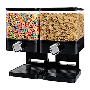 Dispensador de Cereales Doble Hermético Reutilizable, Recipiente Redondo para Almacenamiento de Alimentos Secos, Venta al Por Mayor - Product Image 1